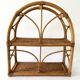Étagère "Arche" en Rotin & Cannage – Vintage 1970
