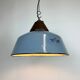 Industrial Grey Enamel and Cast Iron Pendant Light, 1960s