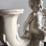 Antique porcelain candlestick