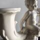 Antique porcelain candlestick
