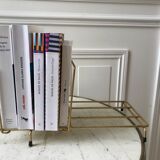 Magazine holder / bookend in modular brass years 50-60