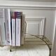 Magazine holder / bookend in modular brass years 50-60