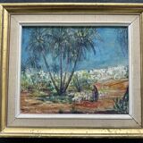 Orientalist painting signed circa 1950, "GAFSA - Tunisia"