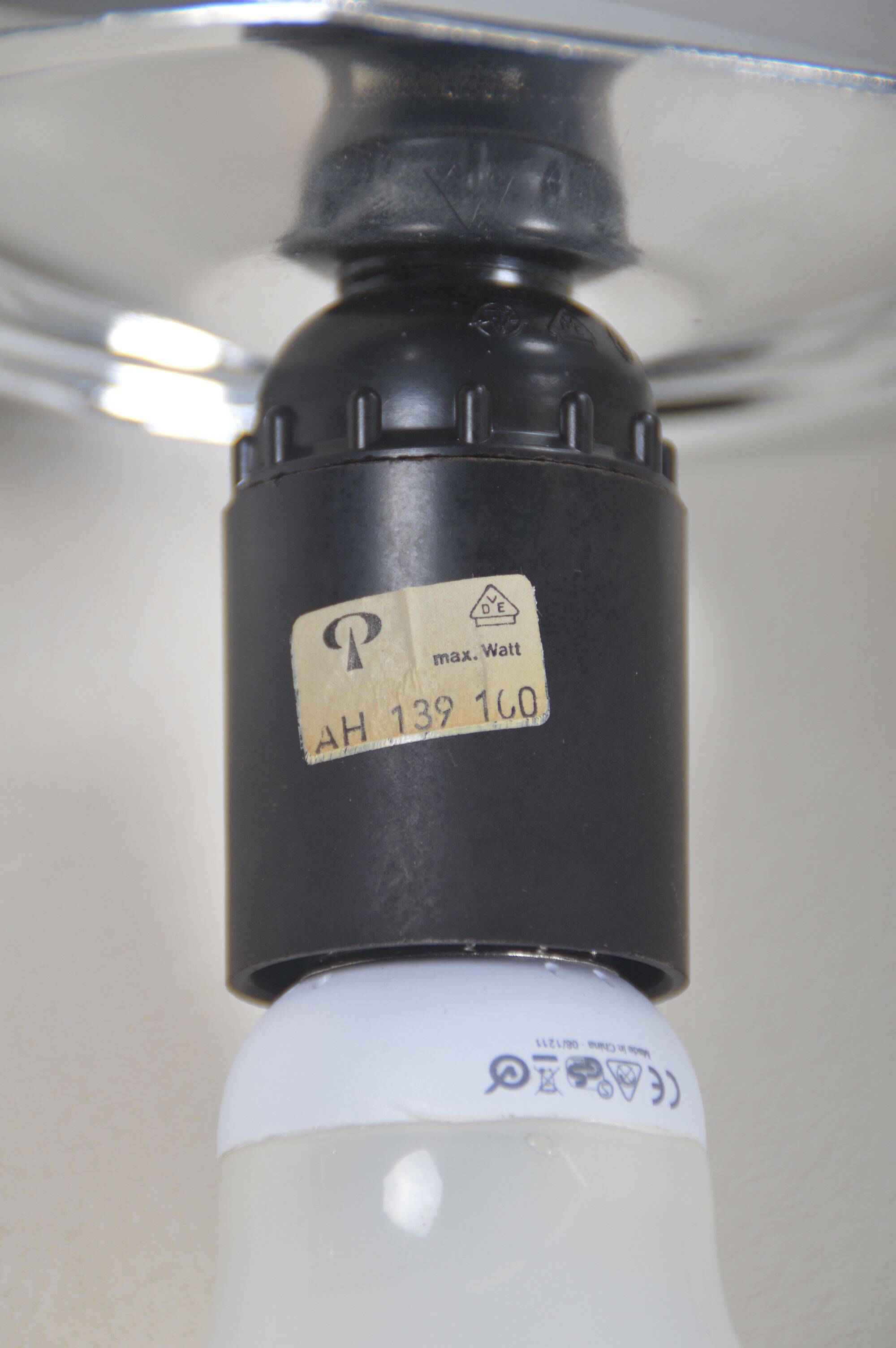 Artichoke pendant lamp in opal glass by Peill & Putzler, 1974