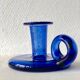 Persian blue blown glass candle holder