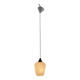 Danish teak and milk glass pendant lamp.
