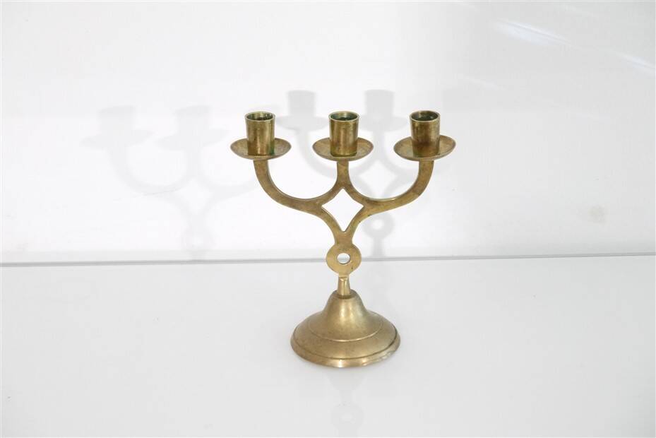 Scandinavian vintage brass candlestick