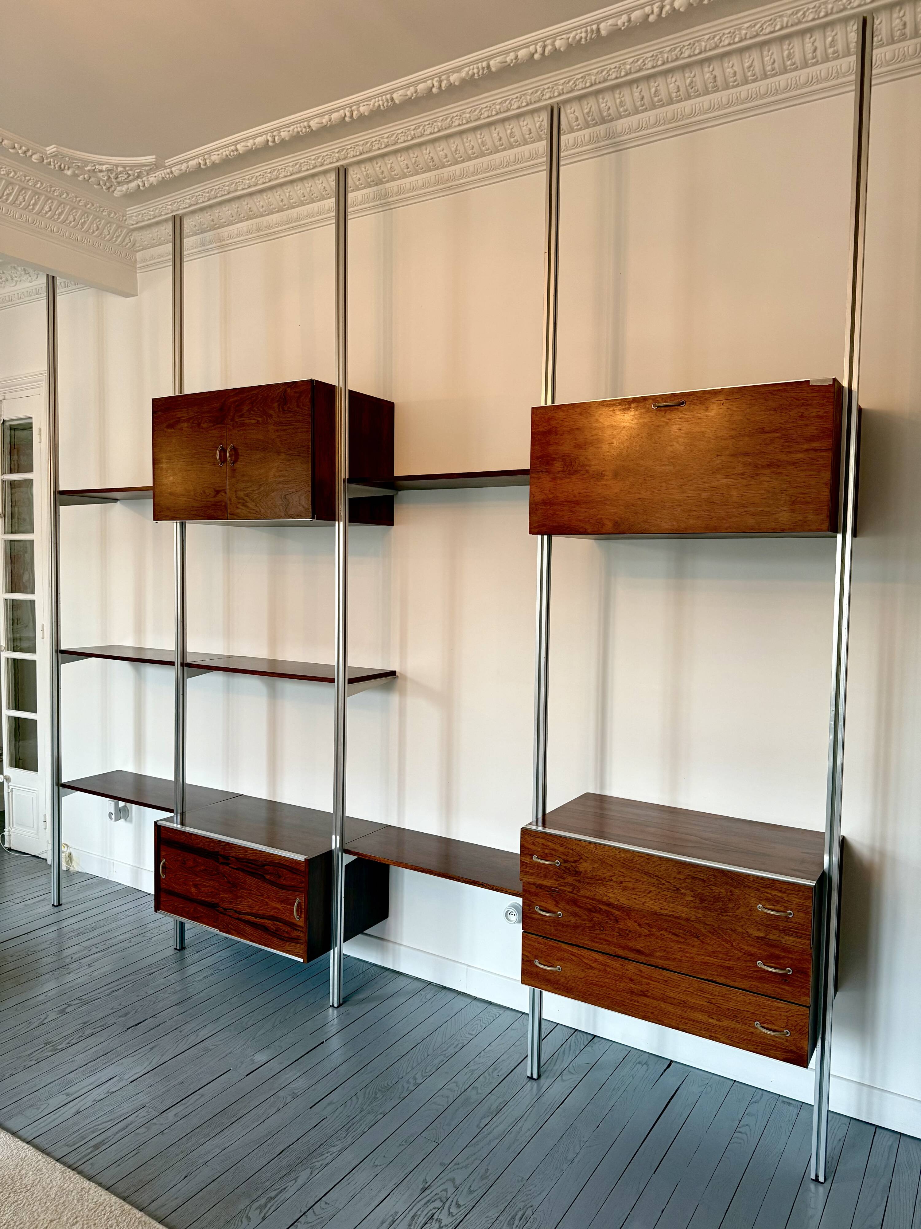 Modular bookshelf George Nelson & Associates OMNI system