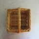Square-shaped wicker-shaped basket with handles