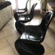 Lot de 3 chaises noir de Verner Panton