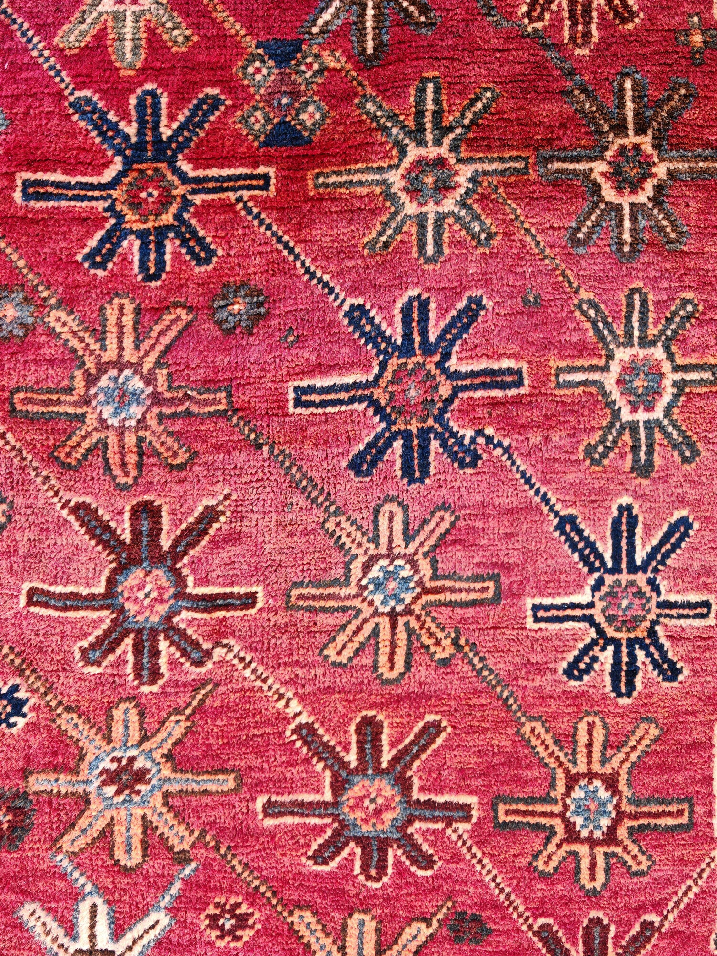 Vintage Persian Luri rug wool from the 1950s