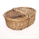 Old basket with flat handle