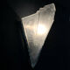Art Deco style wall lamp in brass and pressed molded glass. Year 60