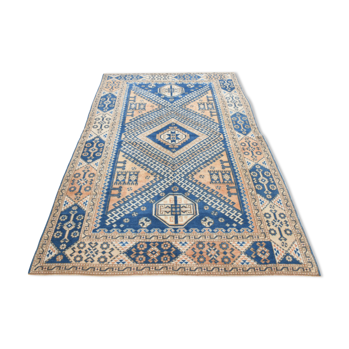 Medium Size Royal Blue Oushak Rug