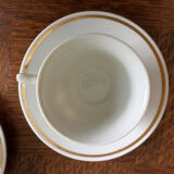 6 Yugoslav porcelain coffee cups - FP Zaječar - white and gilding