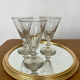 Set 3 verres à eau taillés main, XIXème