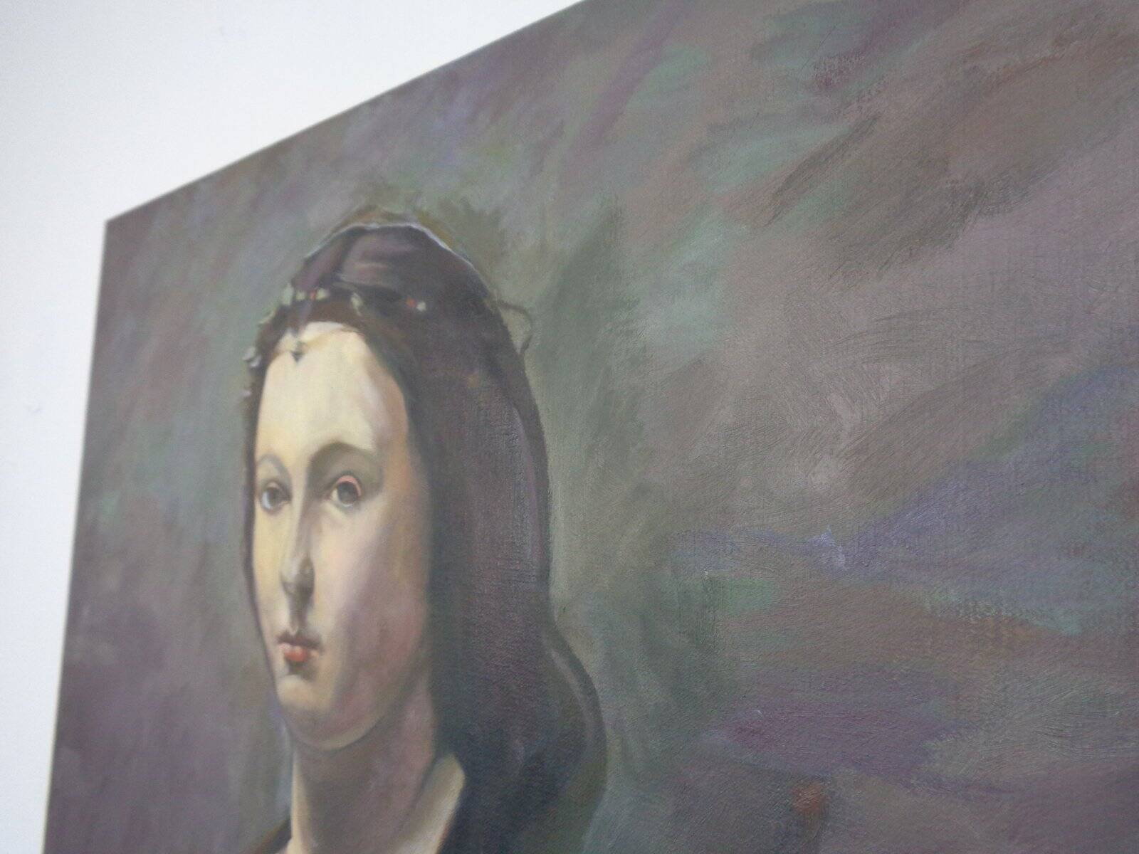 Fred Neumann After Jean Baptiste Camille Corot, The Woman with the Pearl, 1980s, Oil on Canvas