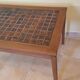 Table basse danoise en teck et céramique, 1960