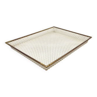 Rare Original Mid Century perforated Metal Serving Tray by Mathieu Mategot