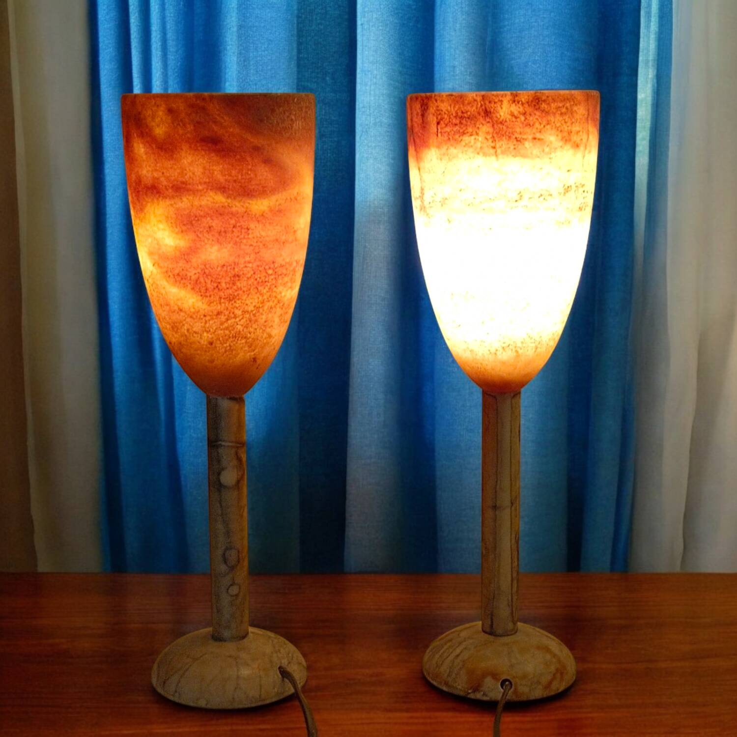 Lampe vintage en marbre - Espagne - A. Pegasam.