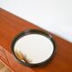 Gray plexi cap mirror Made in France Registered model, Design, 1970