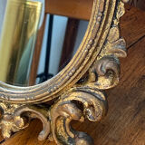 Baroque mirror from the 70s, in gilded wood