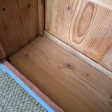 Glazed enfilade antique workbench – blue patina