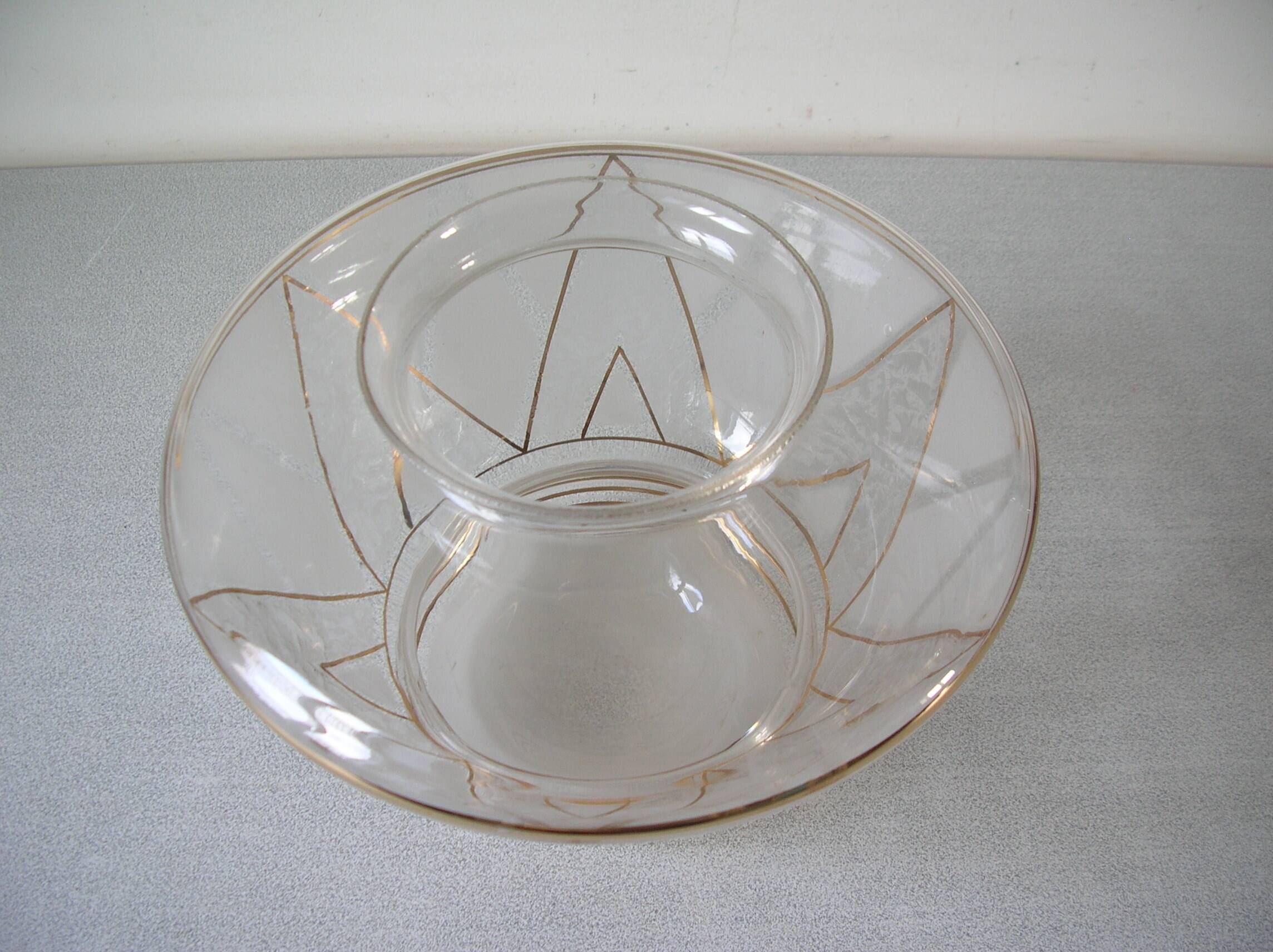 Old 1950s globe lampshade in glass and gilding retro chandelier lighting