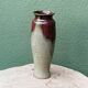 Glazed stoneware vase, signed, oxblood