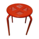 Patinated metal stool