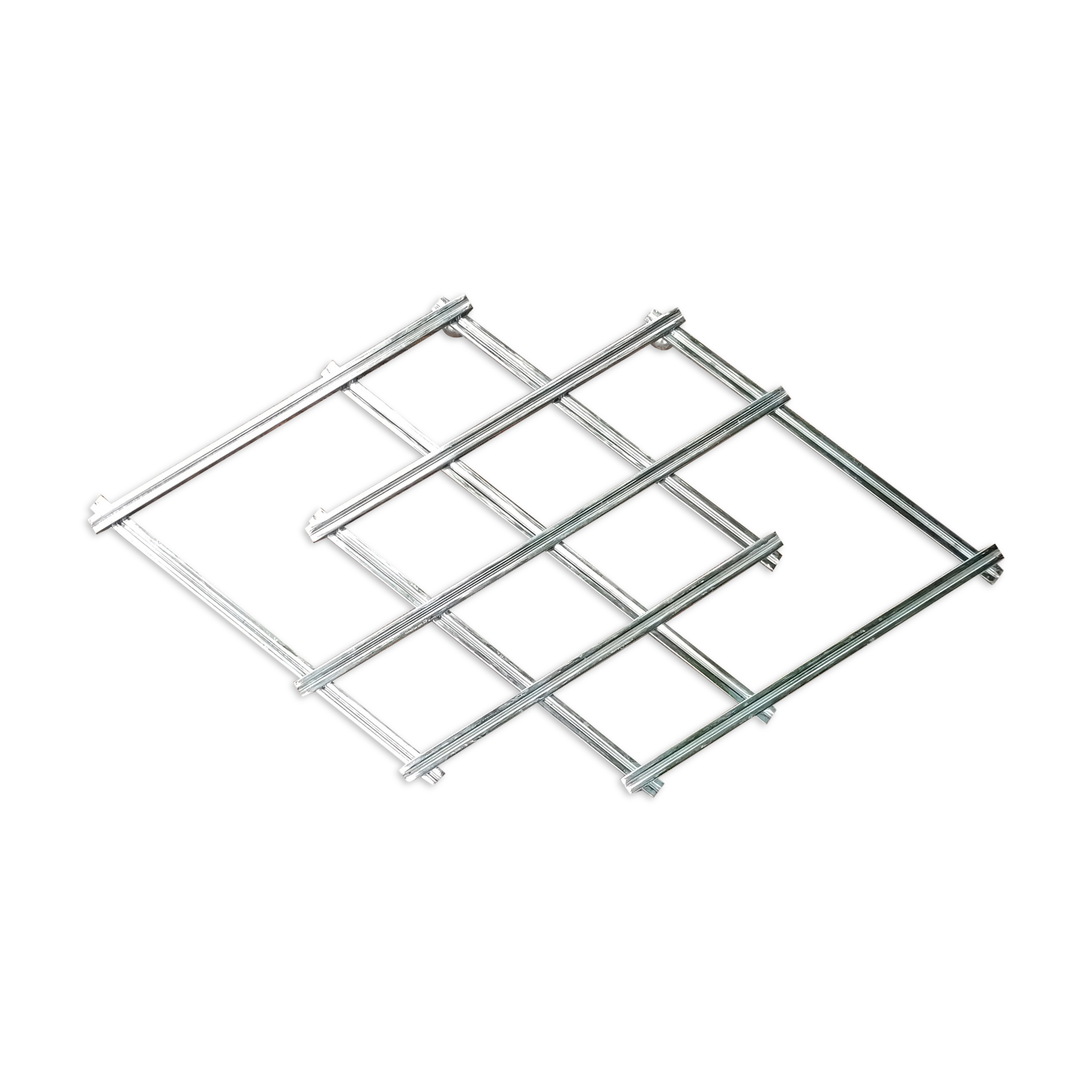 Dessous de plat vintage extensible en métal argenté