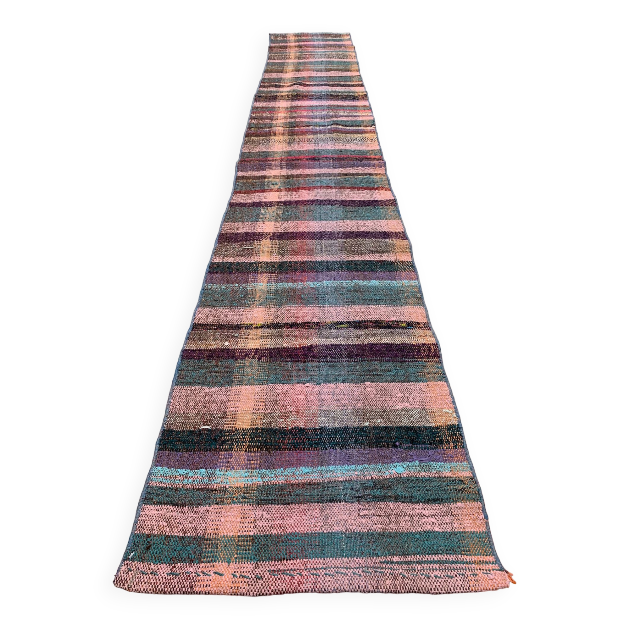 Old Turkish narrow Kilim Runner 336x50 cm shabby chic, vintage kelim