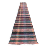 Old Turkish narrow Kilim Runner 336x50 cm shabby chic, vintage kelim