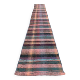 Old Turkish narrow Kilim Runner 336x50 cm shabby chic, vintage kelim
