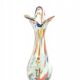 Sekacz vase, mid-century modern, multicolour glass, Huta Krosno, Poland, 1970s