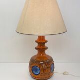 Large vintage ceramic lamp – cobalt blue decor – 1960s/70s
