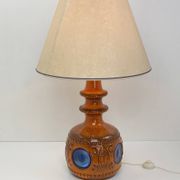 Large vintage ceramic lamp – cobalt blue decor – 1960s/70s