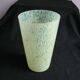 Glass vase or clichy crystal speckled yellow/green