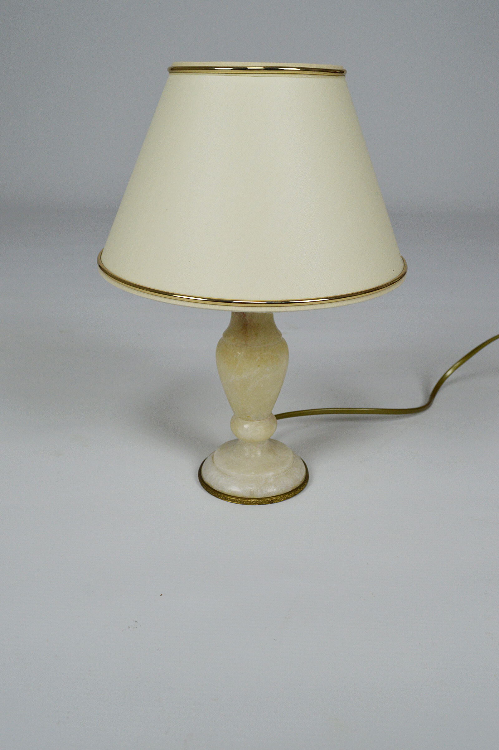 Lampe italienne en marbre blanc, vers 1920