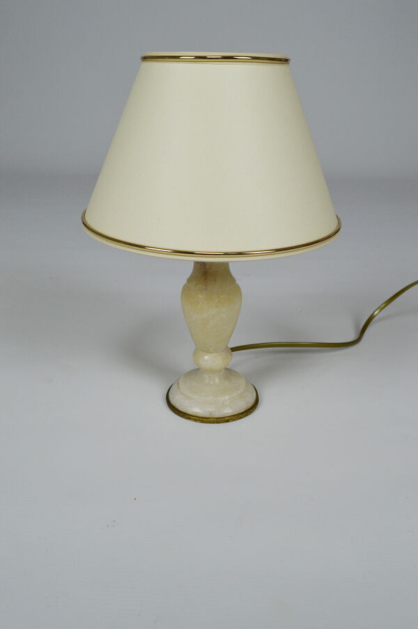 Lampe italienne en marbre blanc, vers 1920