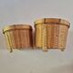 set of 2 flower pot covers made of new vintage bamboo rattan