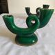 Pair of vintage green Art Deco candlesticks