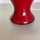 "Mushroom" Red Glass Table Desktop Light Made Hustadt Lights, Germany, 1970 No.2