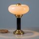 Lampe de chevet ou à poser art-déco • Verre ancien & Laiton patiné