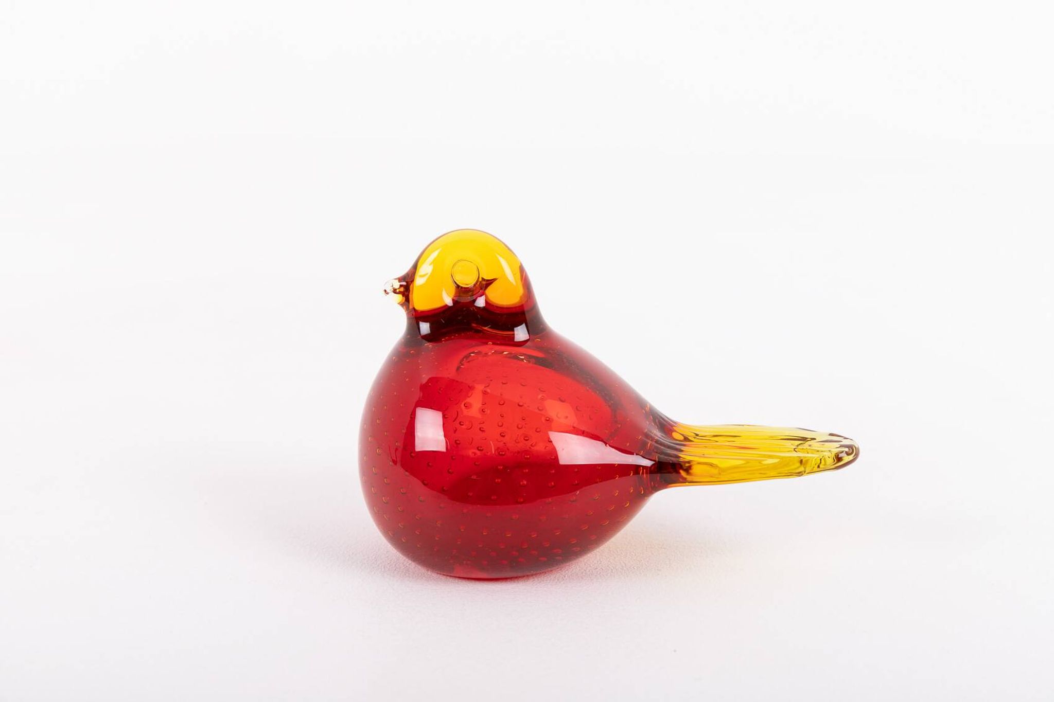 Sculptures d'oiseaux en verre artistique suédois de Bergdala, années 1970.