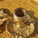 Pair of vintage solid brass candle holders