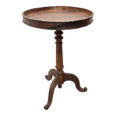 Gueridon français antique avec rebord surélevé, milieu des années 1800