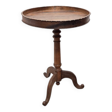 Antique French Gueridon With Raised Rim, mid 1800s