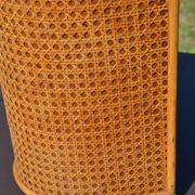 Porte-parapluie osier et cannage vintage