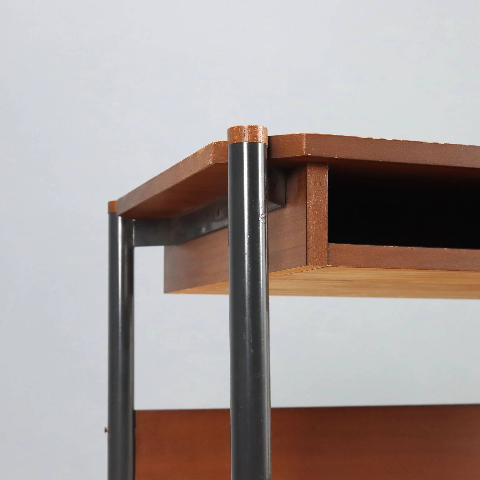Vintage mahogany veneer hairdresser design Italy 1960s